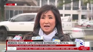 TBI holds press conference after one dead, officer injured in shooting at Poplar-White Station libra