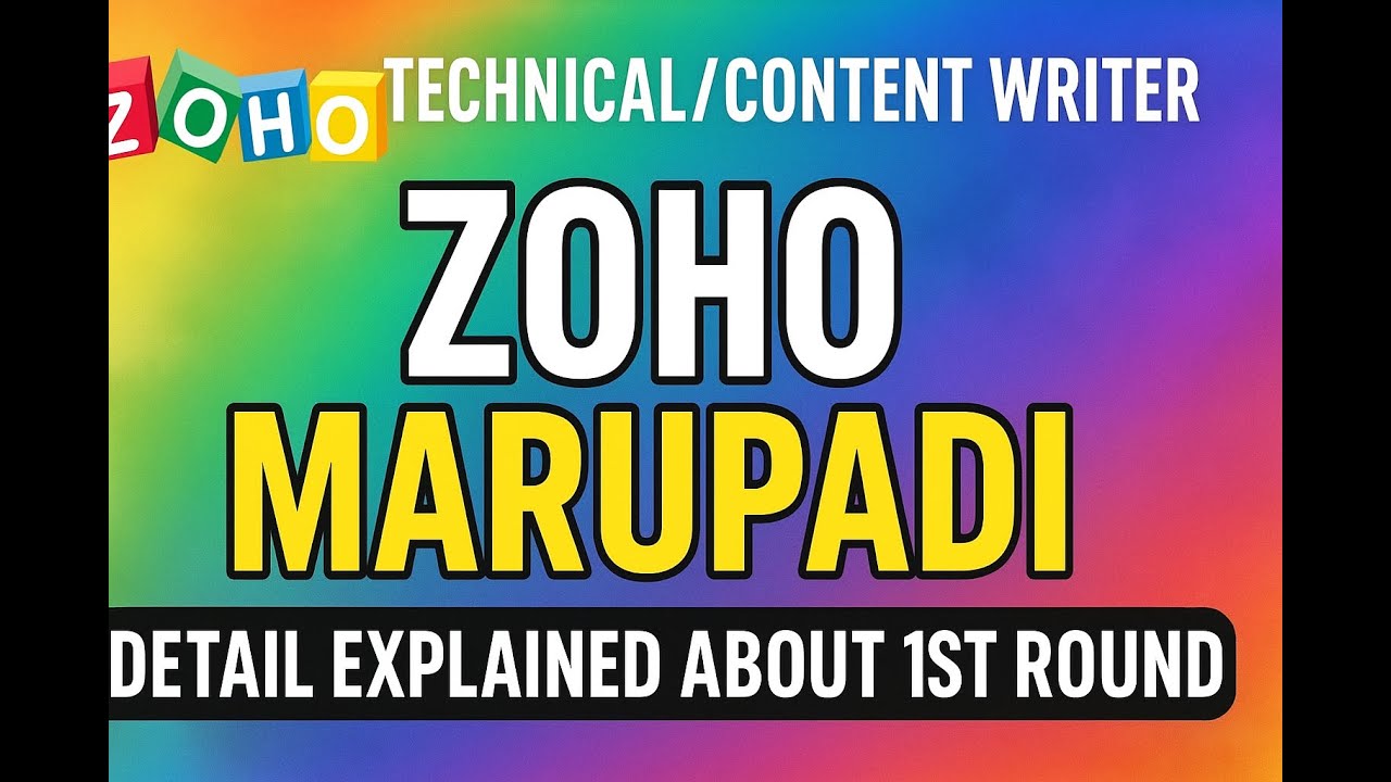 Technical Writer Role In Zoho