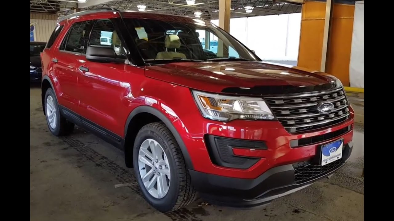 2017 Red Ford Explorer 4WD 4 Door Sport Utility Review | Prince George