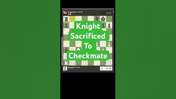 Knight Sacrificed to Checkmate | Bullet Chess Game #chess  #chessgame #checkmate #chesscom