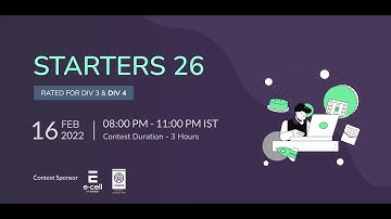 Starters 26 solution video || Codechef