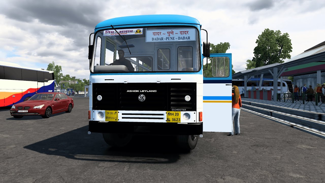 MSRTC Ashok Leyland HIRKANI bus on Dadar To Pune route In Euro Truck Simulator 2