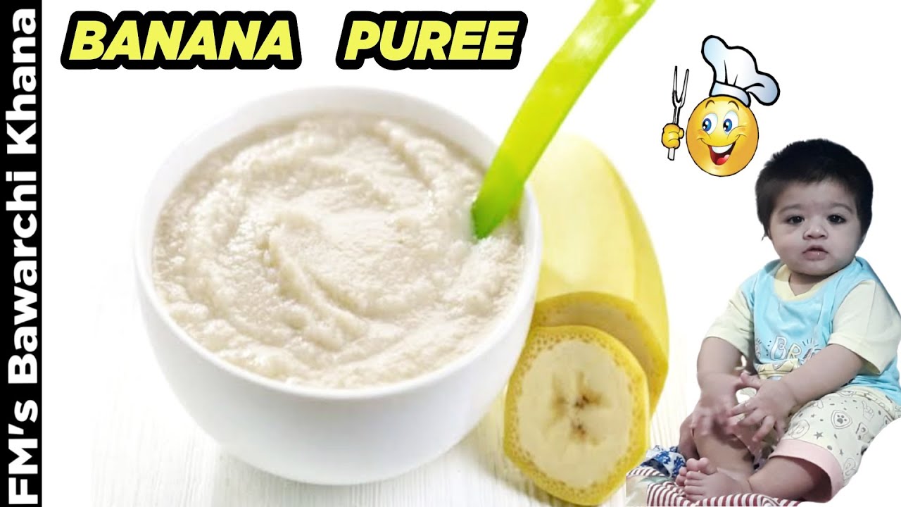 Banana Baby Food with Pitaya  Stage 2 Banana Puree For Your Baby