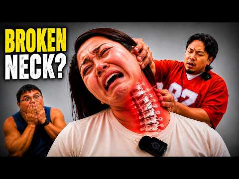 SHE DIDNT WANT ME TO "CRACK HER NECK!*😭 | EXTREME PAIN | Emotional Chiropractic Reaction | Dr Tubio