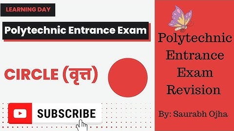 Polytechnic Entrance Exam Math Circle Revision Important Questions By Saurabh Ojha
