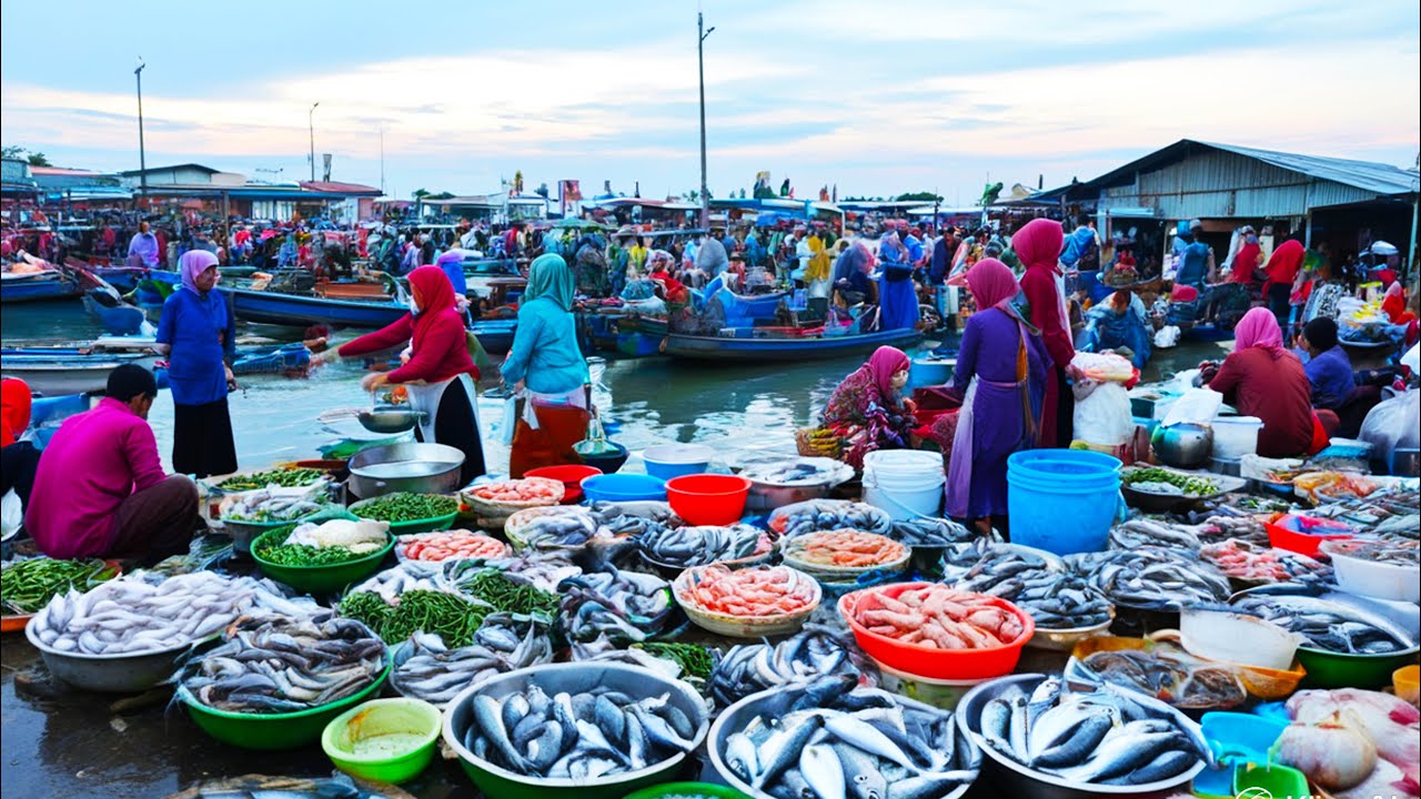 Freshest Seafood Market in Cambodia | Village Fishing Port Food Adventure