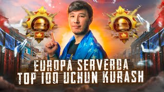 EUROPA SERVERDA TOP-100 UCHUN KURASH BOSHLADIK ENDI REYTING O'YNEMIZ ➤ 🇺🇿🔥 - PUBG MOBILE