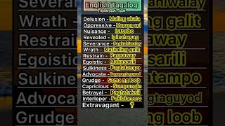 ENGLISH TAGALOG TRANSLATION #fyp #Englishtips #englishgrammar #englishgrammar #englishvocabulary