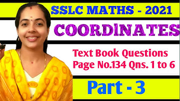 TEXT BOOK QUESTIONS | PART 3 | SSLC MATHS CHAPTER 6 | COORDINATES | MATHS CLASS 10 STATE