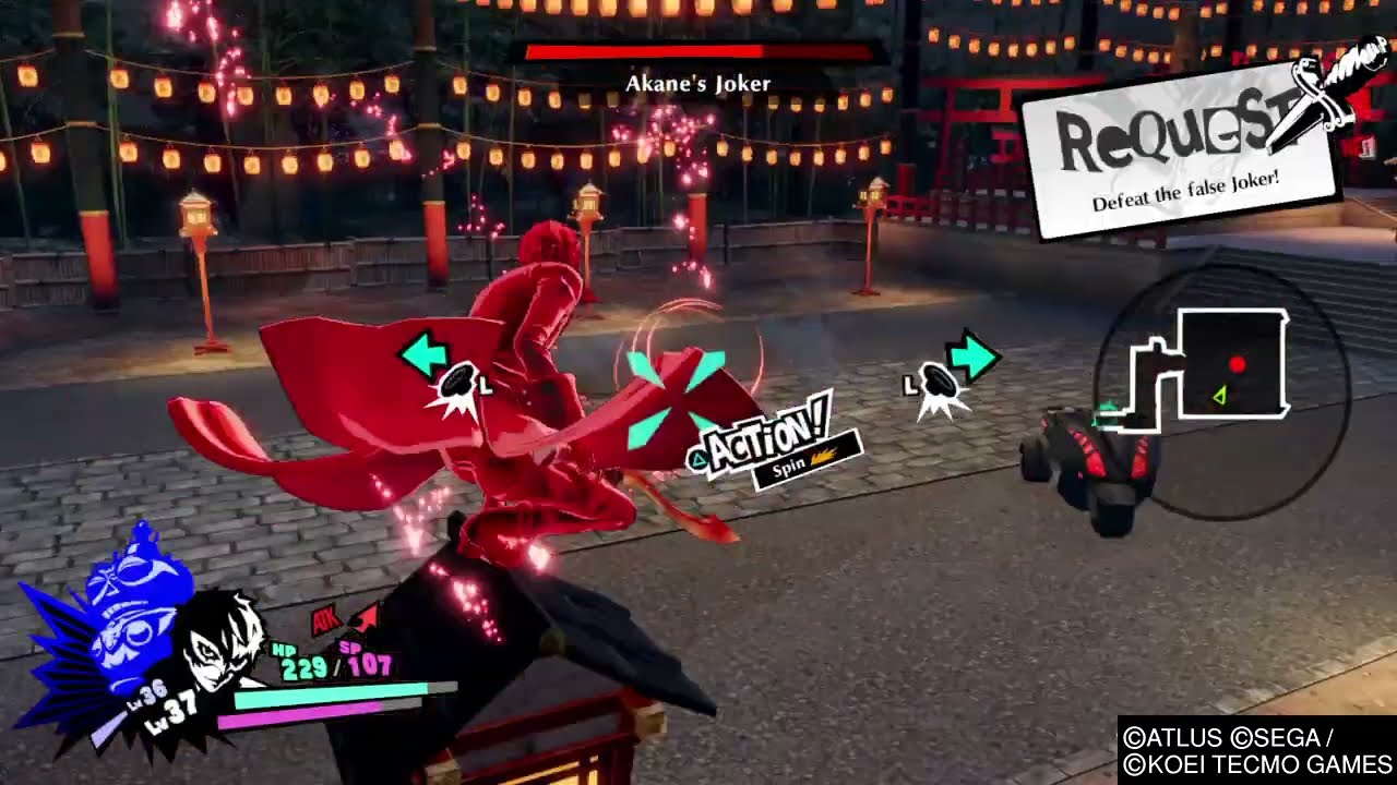 persona 5 strikers (^_^) akane's joker boss battle