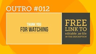 Free After Effects Outro Template #012