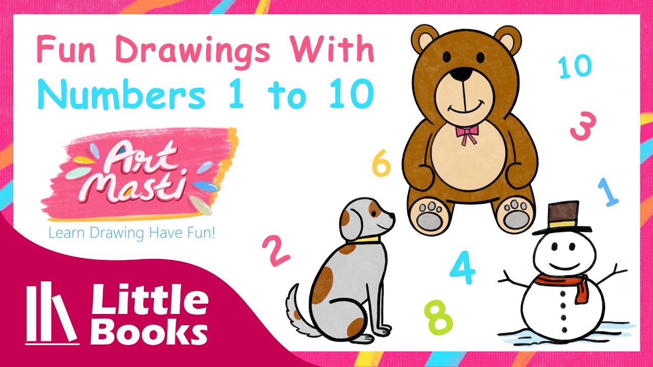 Fun Drawing With Numbers | Art Masti | Little Books - YouTube