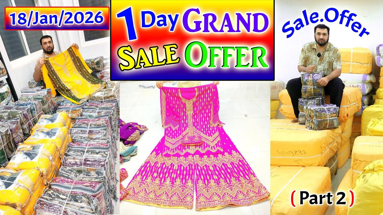Hyderabad Wholesale Dhamaka Big Grand Mega Sale Offer Only 1.Day Sale 18.Jan || Farah Collections ||