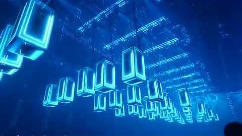 Transparent LED Cube Display  for Bar and Nightclub-GEMCONN