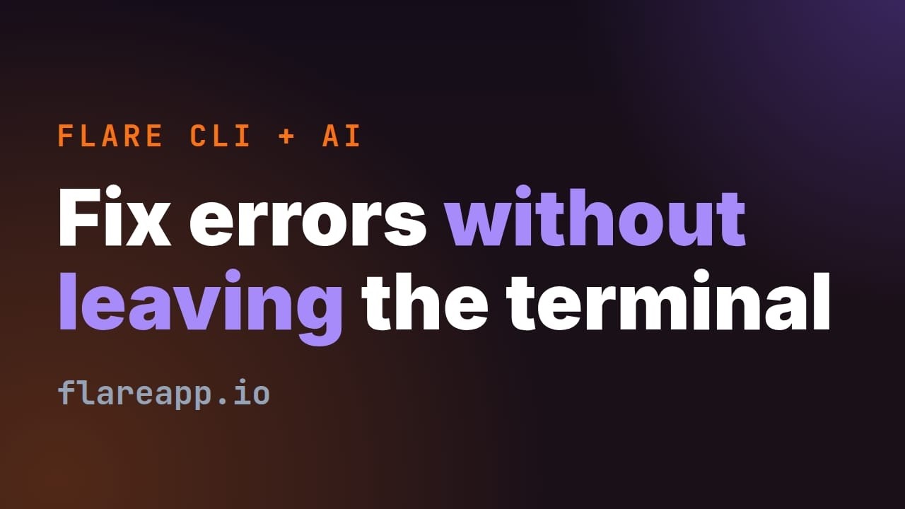 Fixing a production error with the Flare CLI and AI, from discovery to deploy