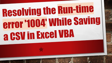 Resolving the Run-time error 