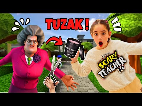 SCARY TEACHER SAÇINI BOYADIK KESTİK !! ÇILDIRDI ELİF !! بابا جاب لي بالون - جنى مقداد | طيور بيبي