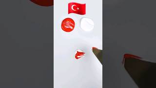 What color do mixed Countries flags make? Türkiye, Armenia ✨ colormixing #paintmixing #satisfyingart