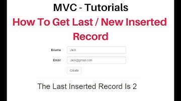 mvc get last insert id record c# 4.6 asp.net
