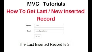 mvc get last insert id record c# 4.6 asp.net