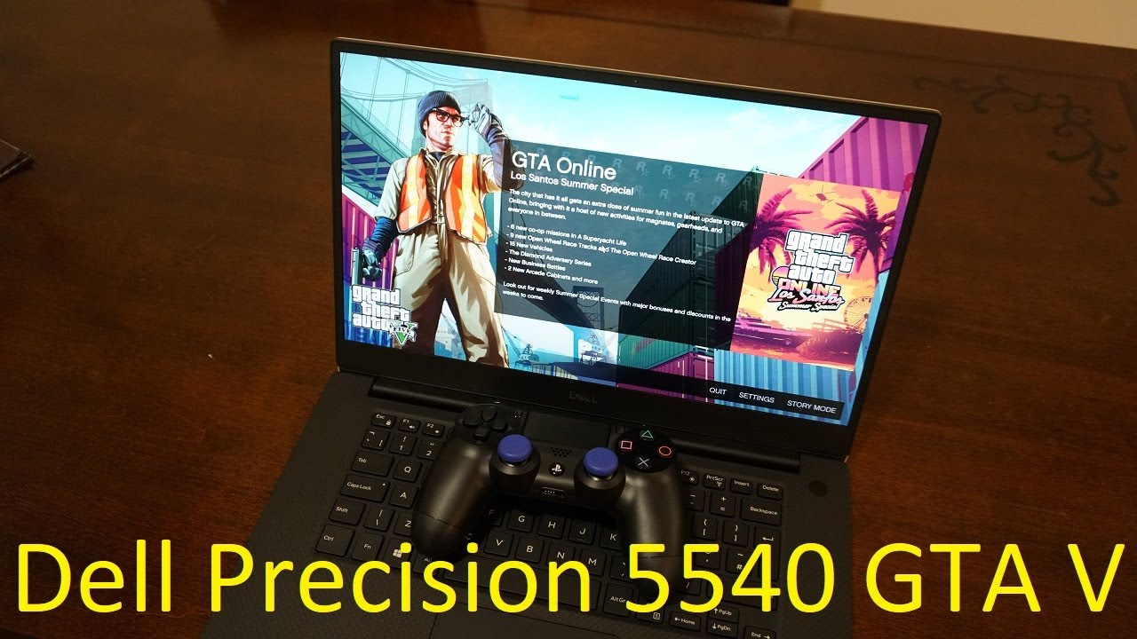 Grand Theft Auto V (GTA 5) Gameplay and Benchmark on Dell Precision 5540 like XPS 15 7590 2019