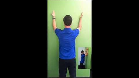 Scapula upward rotation wall slide