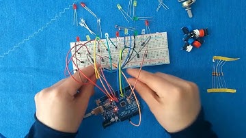 2.Örnek=TİNKERCAD ile ARDUİNO Yürüyen Işık (Kara Şimşek) Devresi Yapımı