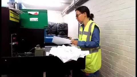Paper shredding and baling
