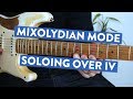 Mixolydian Mode Soloing over the IV chord - Blues Guitar Lesson