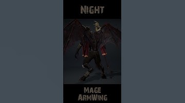 Night Mage ArmWing 360 #character #rogerkint #3d #animation #gaming #unity #unreal #night