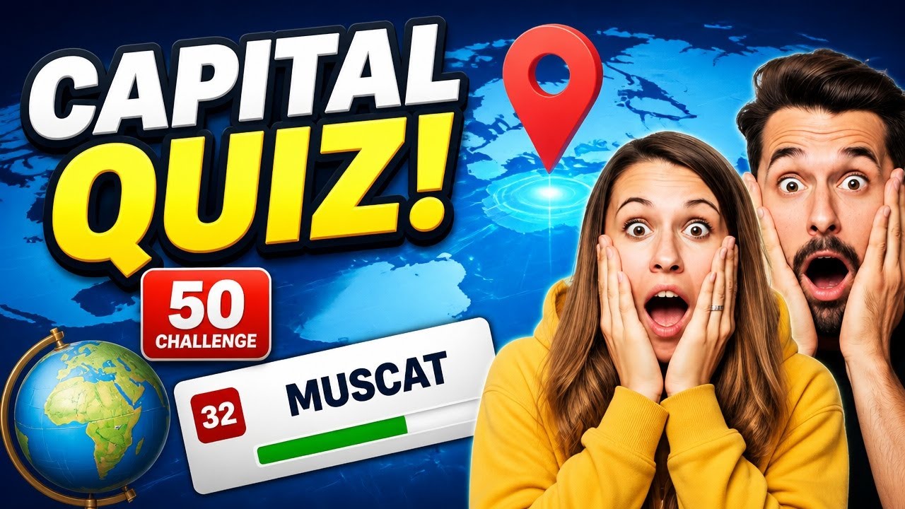 Guess the Country by Its Capital City 🌍 | 50 Capitals Challenge ...