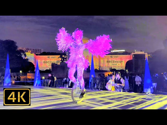 4K【TOKYO LIGHTS 2022】「プロジェクションマッピングと一輪車