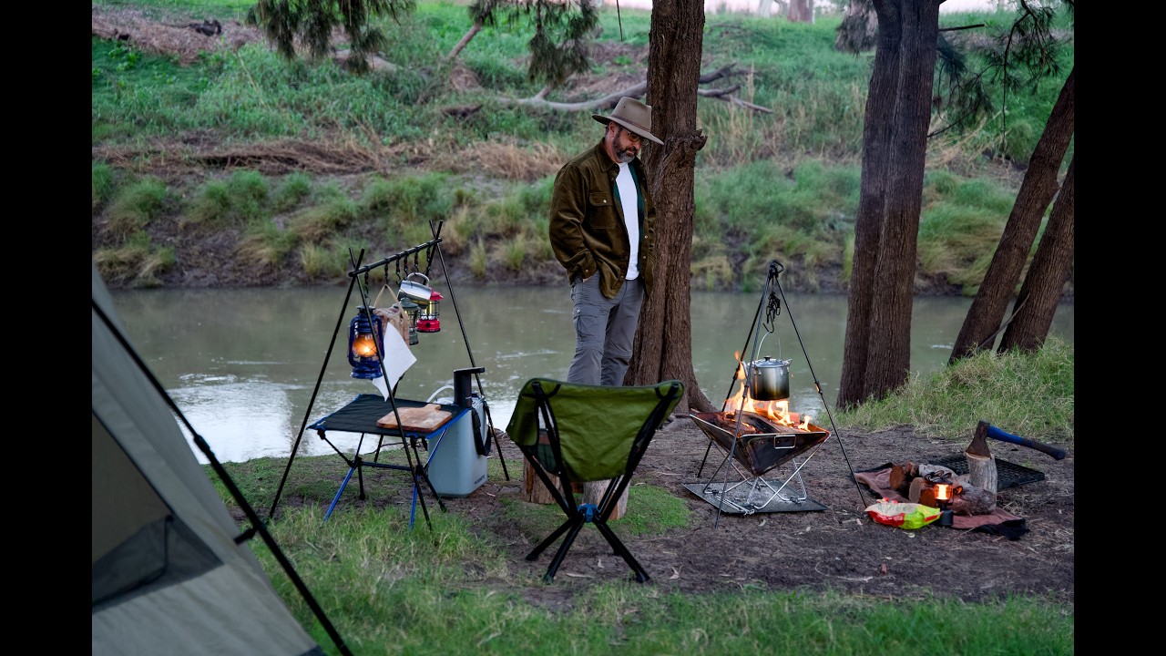 Setting Up Camp by the River: A Soothing ASMR Experience