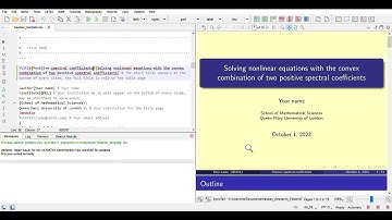 Creating a beamer slides from an article 1