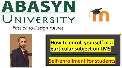 How to enroll yourself in a particular subject on LMS | Student self-enrollment on LMS