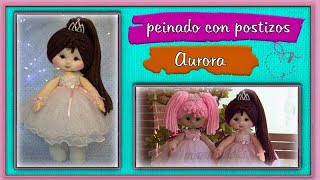 COMO HACER PEINADO DE LANA muñeca AURORA   video - 504