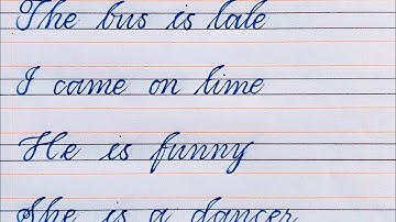 Cursive writing practice/ cursive writing alphabet tutorial #onepagehandwriting  #onepagewriting