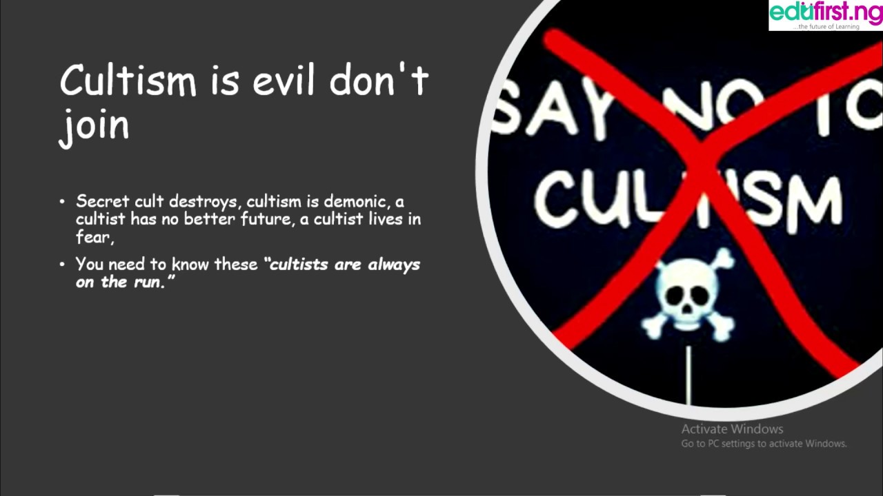 Consequences Of Cultism Civic Education SS1 3rd Term YouTube