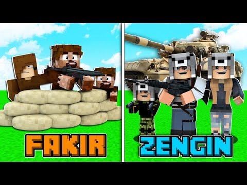 FAKİR AİLE ASKER VS ZENGİN AİLE ASKER! ? - Minecraft