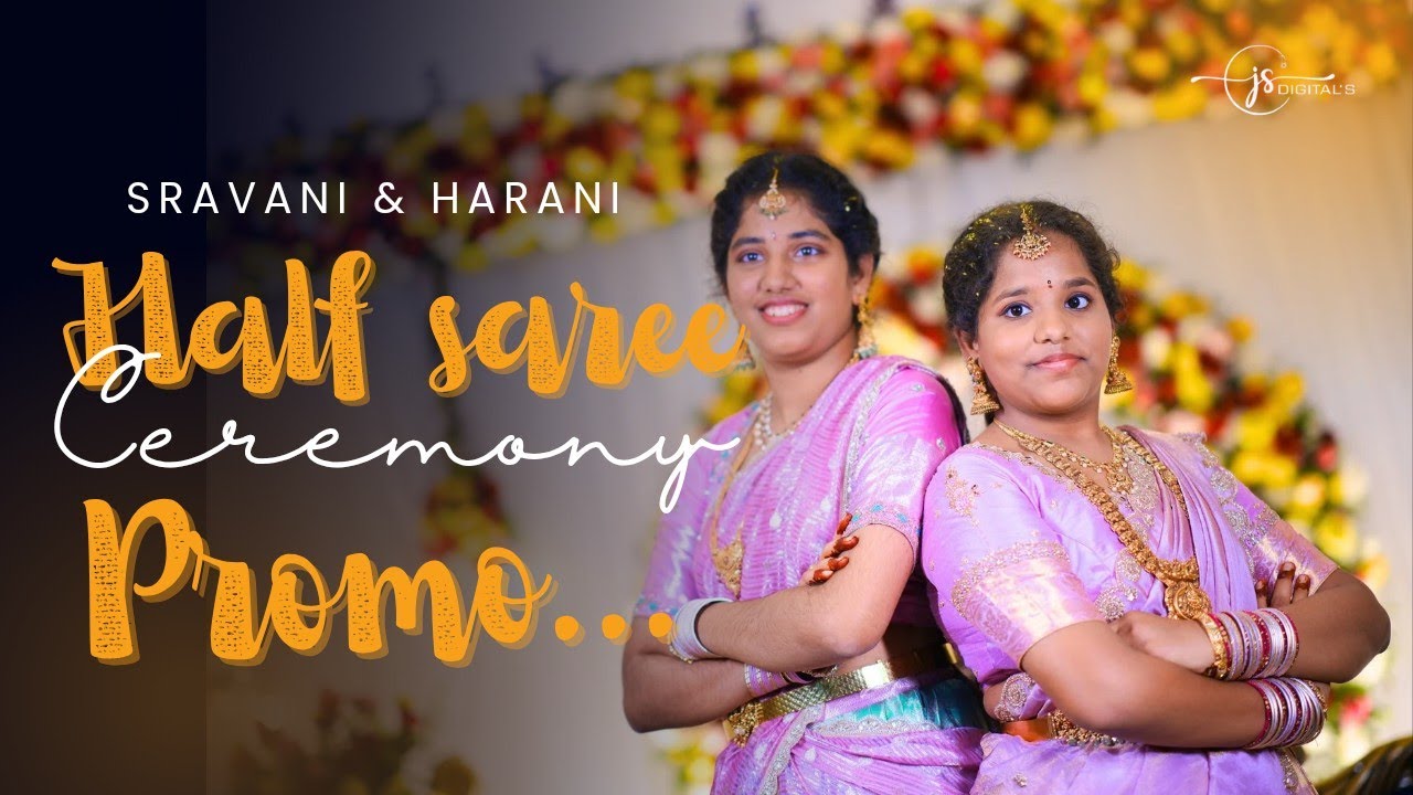 Sravani & Harani Halfsaree promo #halfsaree #trending 