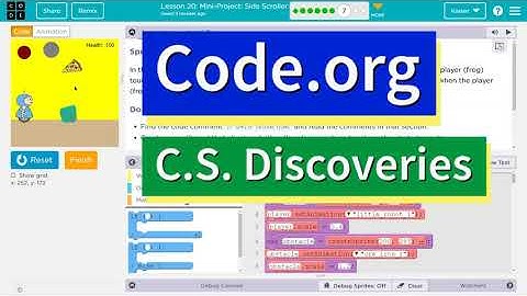Code.org Lesson 21.6 Mini-Project - Side Scroller | Tutorial and Answers | Unit 3 CS Discoveries