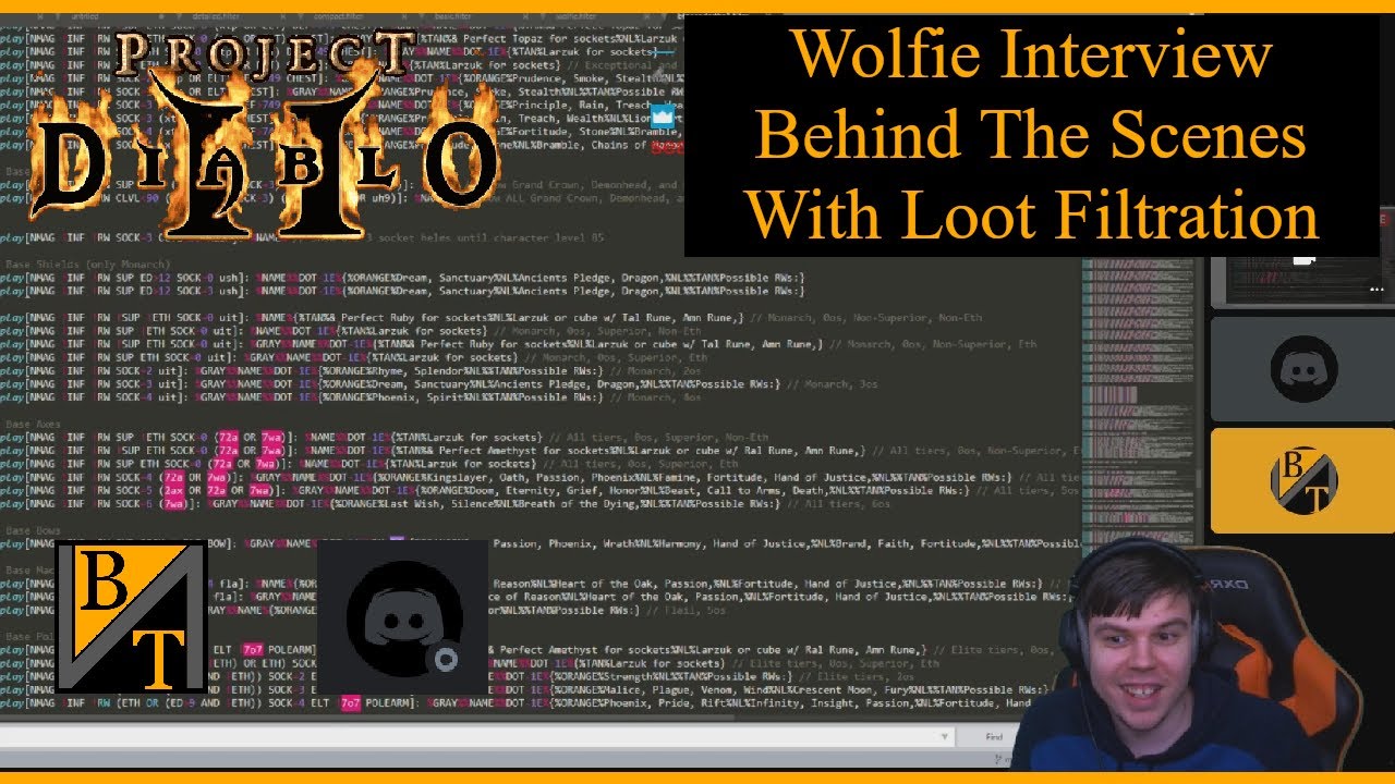 Loot Filter Guy "Wolfie" Interview! Some Behind The Scenes (Project Diablo 2)