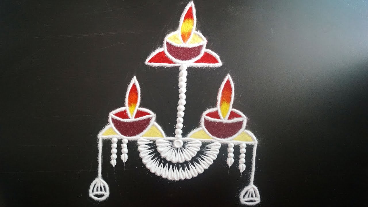 Easy Diya Rangoli Diwali Special Diya Rangoli Diwali Festival