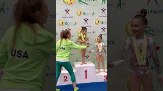 Awards all around level 5 Sofia Sholoshenko with trophy 🏆 #gymnast #usa Rhythmic Art