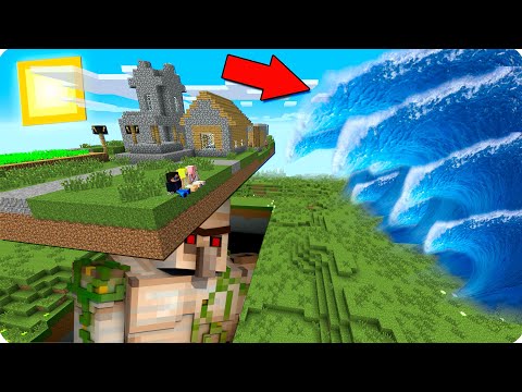🌊ЖЕЛЕЗНЫЙ ГОЛЕМ ДОМ ПРОТИВ ЦУНАМИ ШЕДИ НУБИК И ДЕВУШКА В МАЙНКРАФТ 100 ТРОЛЛИНГ ЛОВУШКА MINECRAFT