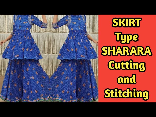 सिर्फ 2.5 मीटर कपडे से बनाए designer गरारा / शरारा garara /sharara cutting  & stitching very easy - YouTube