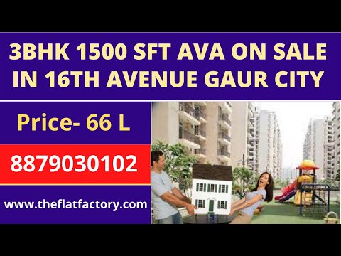 Available on Sale 3bhk+study. 1500sft. 16th Avenue gaur city . 8376956530