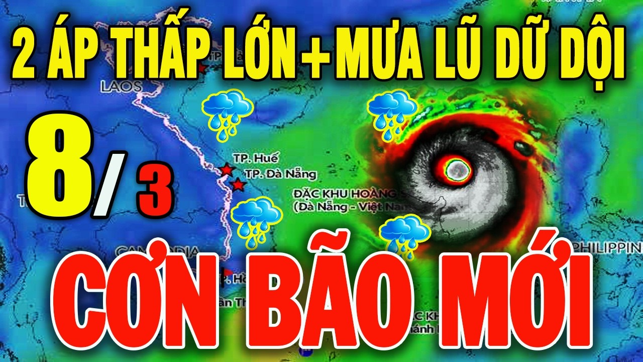 🔴[Trực Tiếp] TIN BÃO KHẨN 8/3: Áp thấp , gió mạnh,mưa rét diện rộng#baoso1 #thoitiet