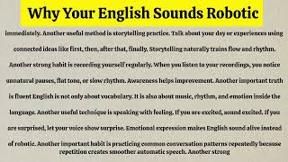 Why Your English Sounds Robotic 😳 (Fix It Fast)
