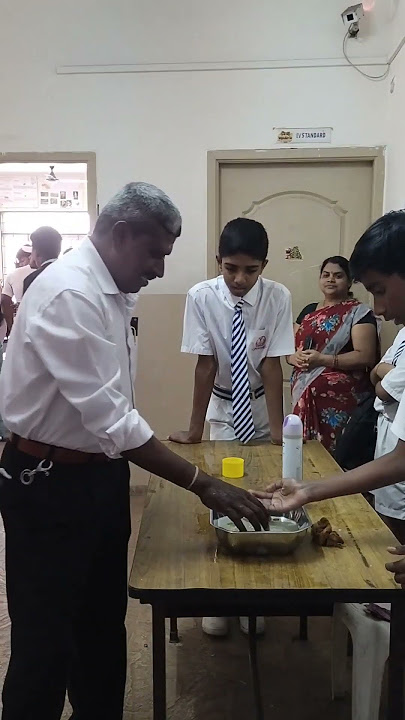 My Dad on a science exhibition at SVES English High School #exhibition2023 #excitement #firebubbles